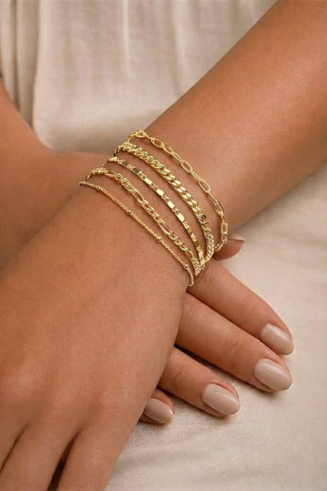 Golden Stack Bracelet Set