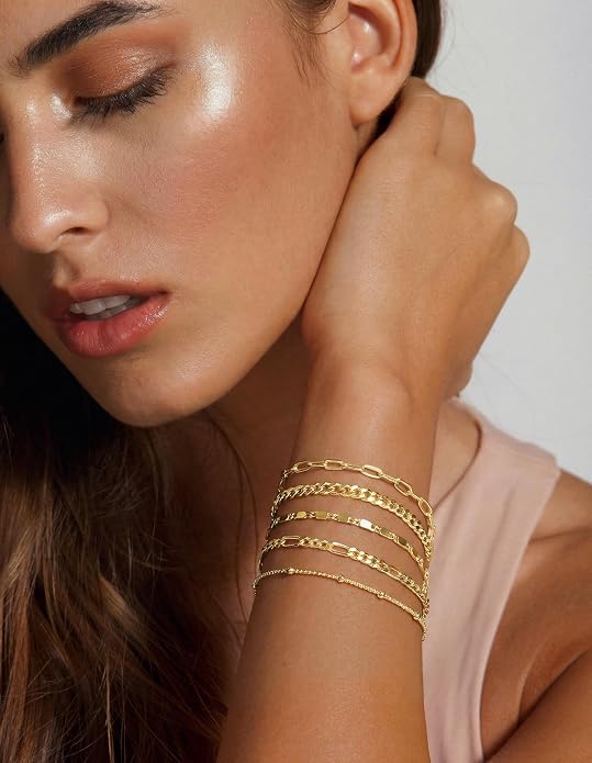 Golden Stack Bracelet Set