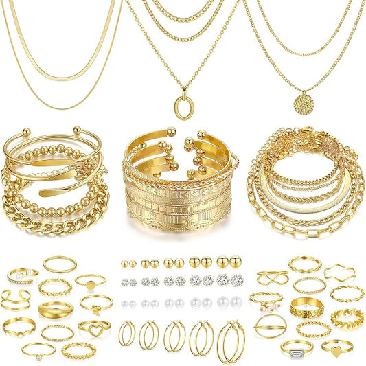 68 Pcs Gold Jewellery Set for Women