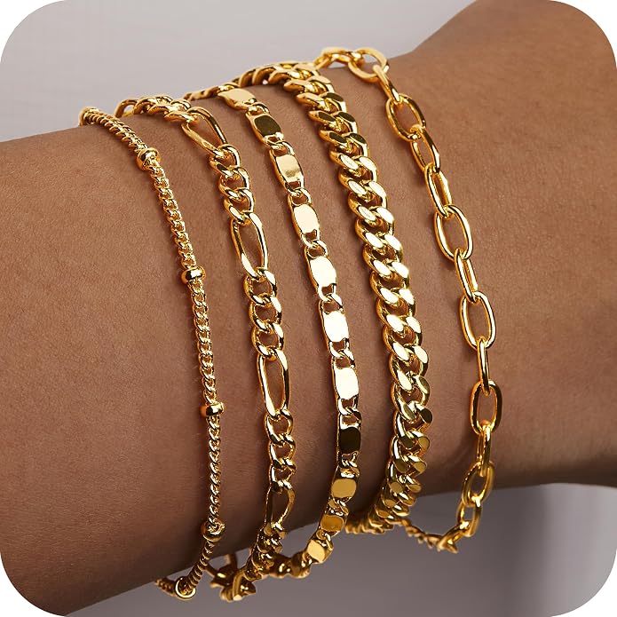 Golden Stack Bracelet Set