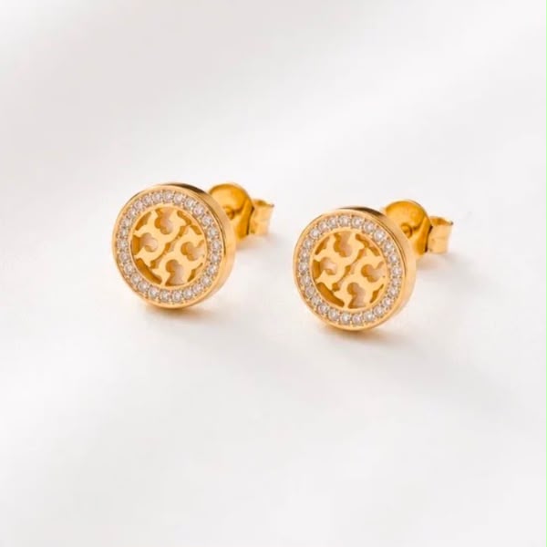 Sparkle Circle Stud Earrings